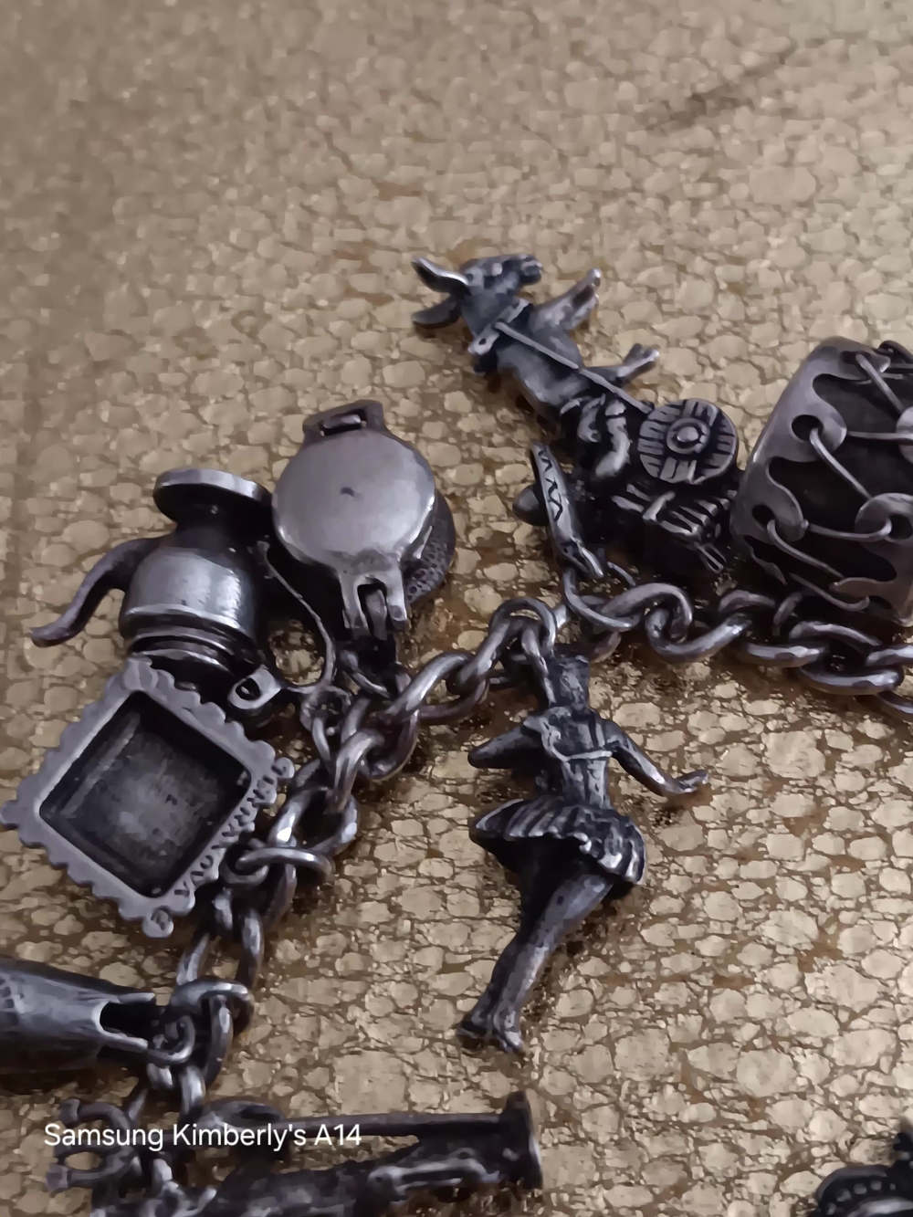 Rare VintageSterling Silver Charm Bracelet with Multiple Animated Charms - Picture 10 of 12